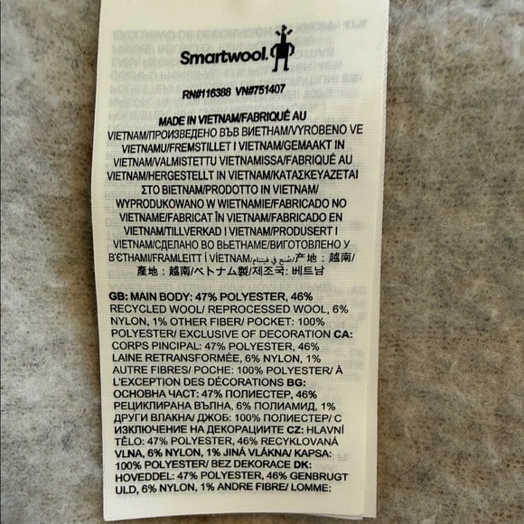 Smartwool Men's Hudson Trail Fleece Vest Size M Light Grey Heather Wool Blend - Picture 8 of 10